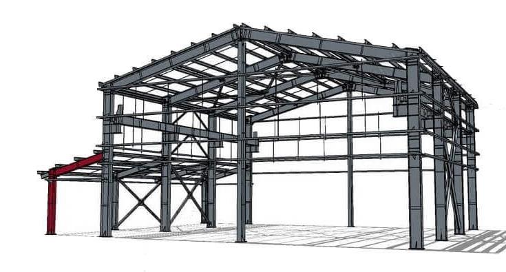 Pre-cast Steel column framing plan
